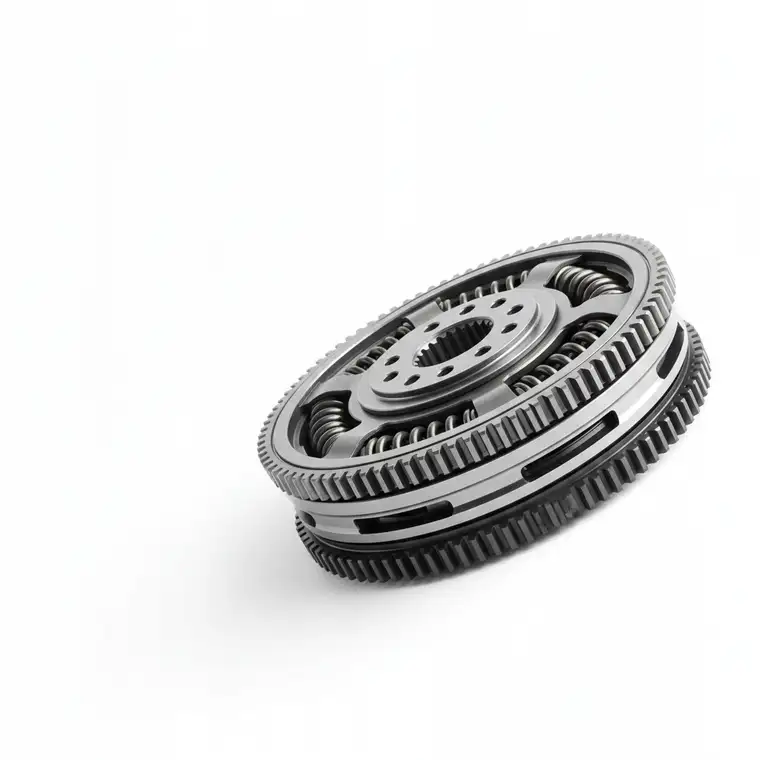 Kierowca ruszający płynnie w miejskim korku, dbający o koło dwumasowe poprzez łagodny styl jazdy i świadome operowanie sprzęgłem