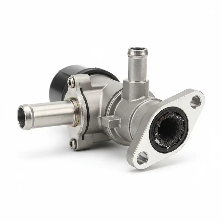 Mechanik diagnozuje błędy OBD-II zaciętego zaworu EGR i przepływomierza, aby odróżnić problem EGR od uszkodzonego MAF