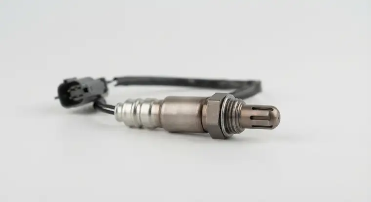 Sonda lambda wkręcona w kolektor wydechowy - czujnik tlenu mierzy zawartość tlenu w spalinach, pomagając sterownikowi korygować dawkę paliwa
